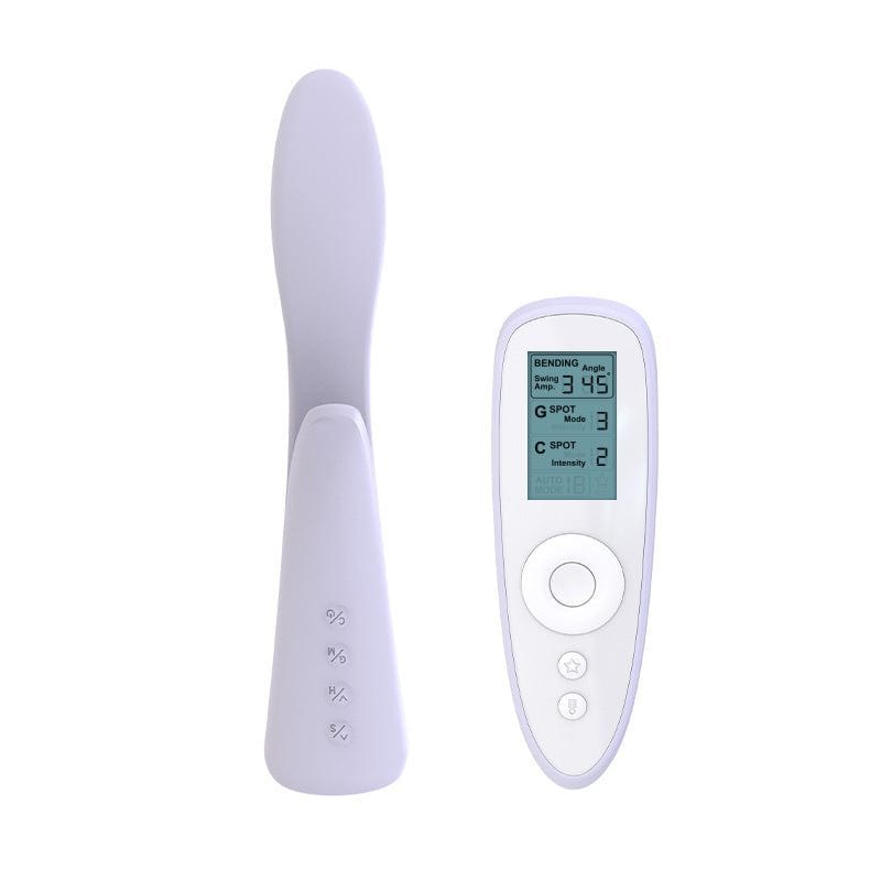 Light Purple bendable g-spot vibrator with remote control