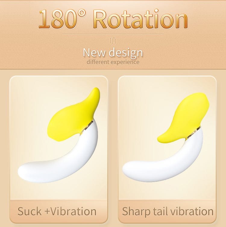 Yellow and white bendable banana vibrator, photo 3