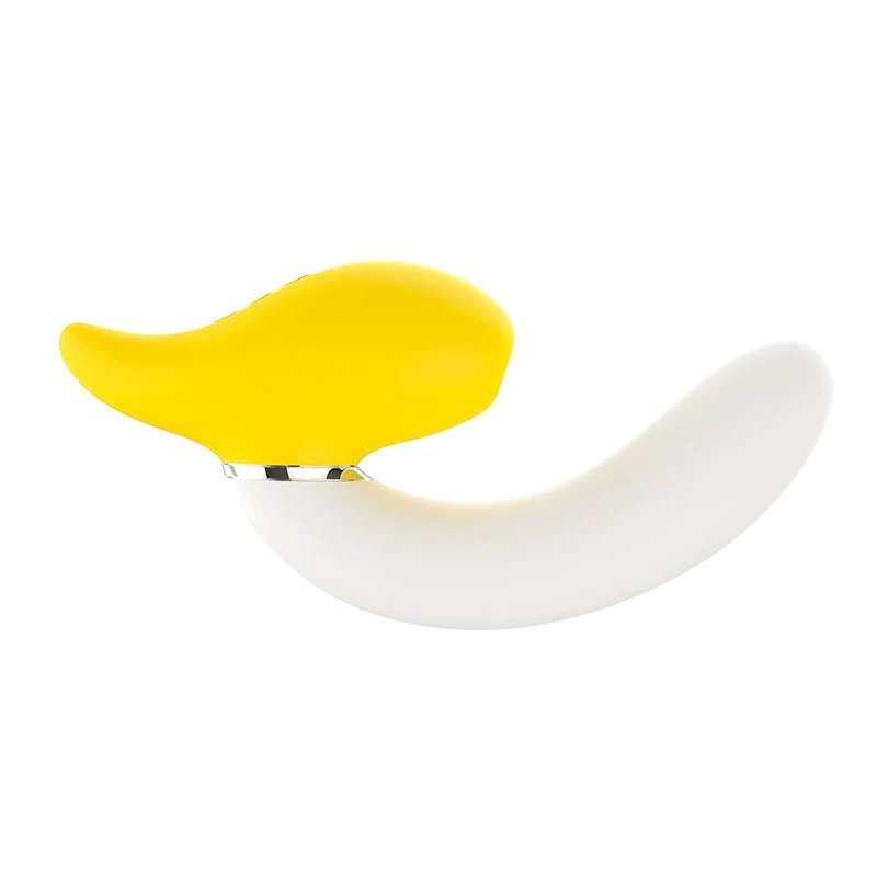 Yellow and white bendable banana vibrator, photo 5