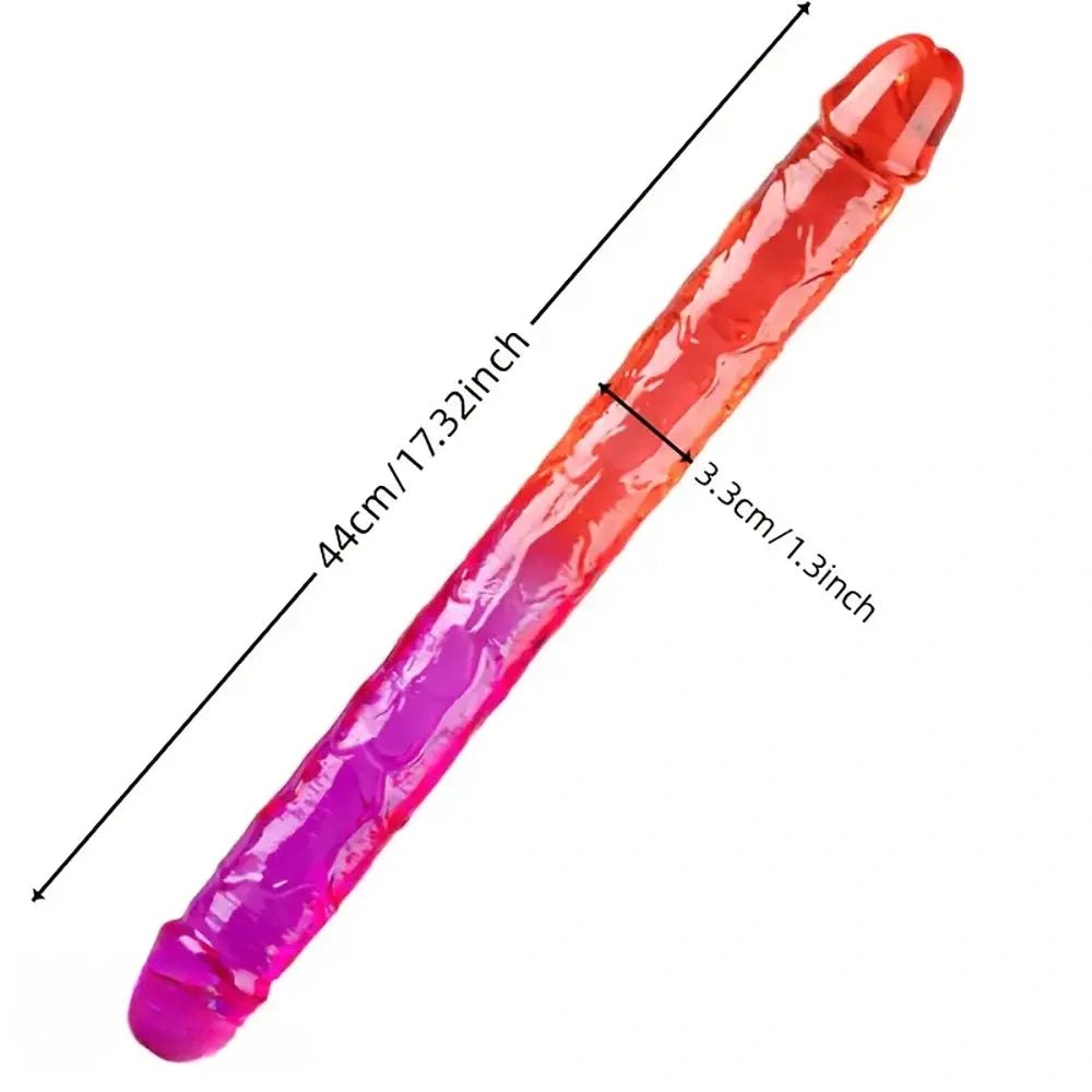 A flexible double ended dildo