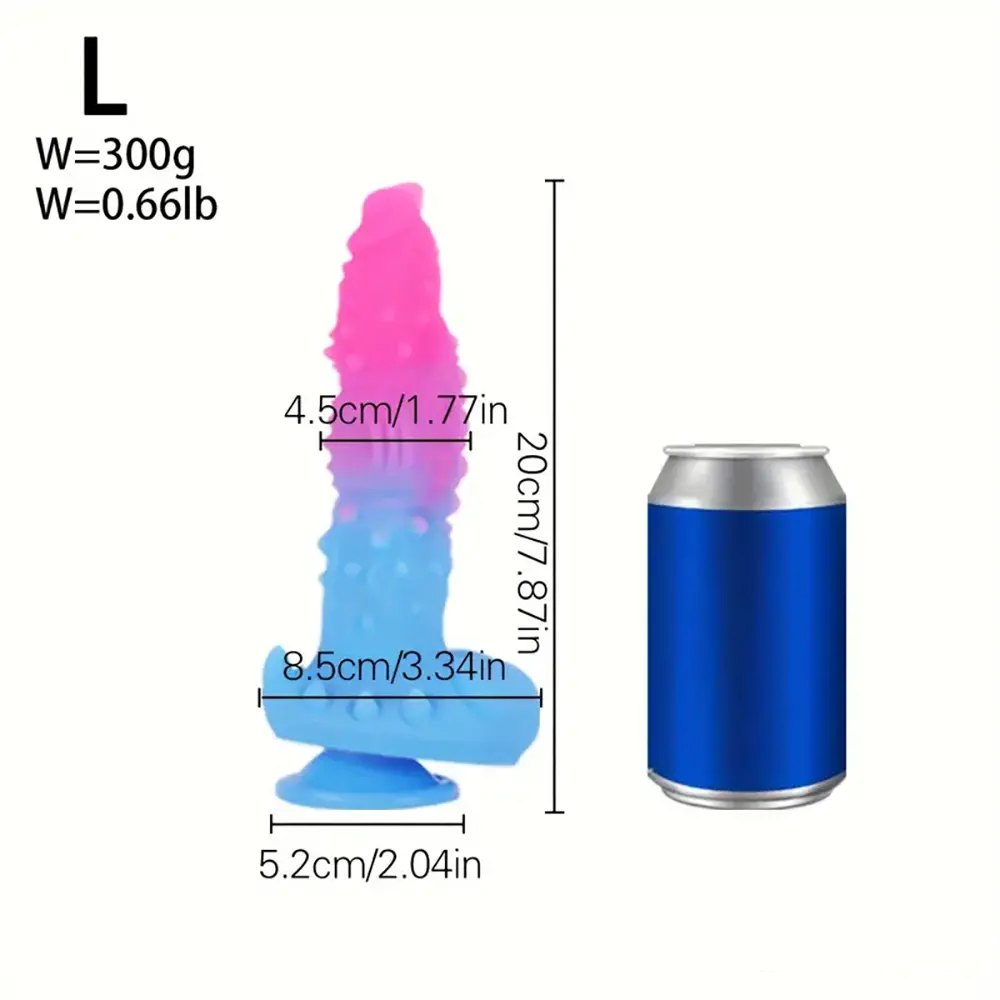 Colorful bendable fantasy dildo, photo 11