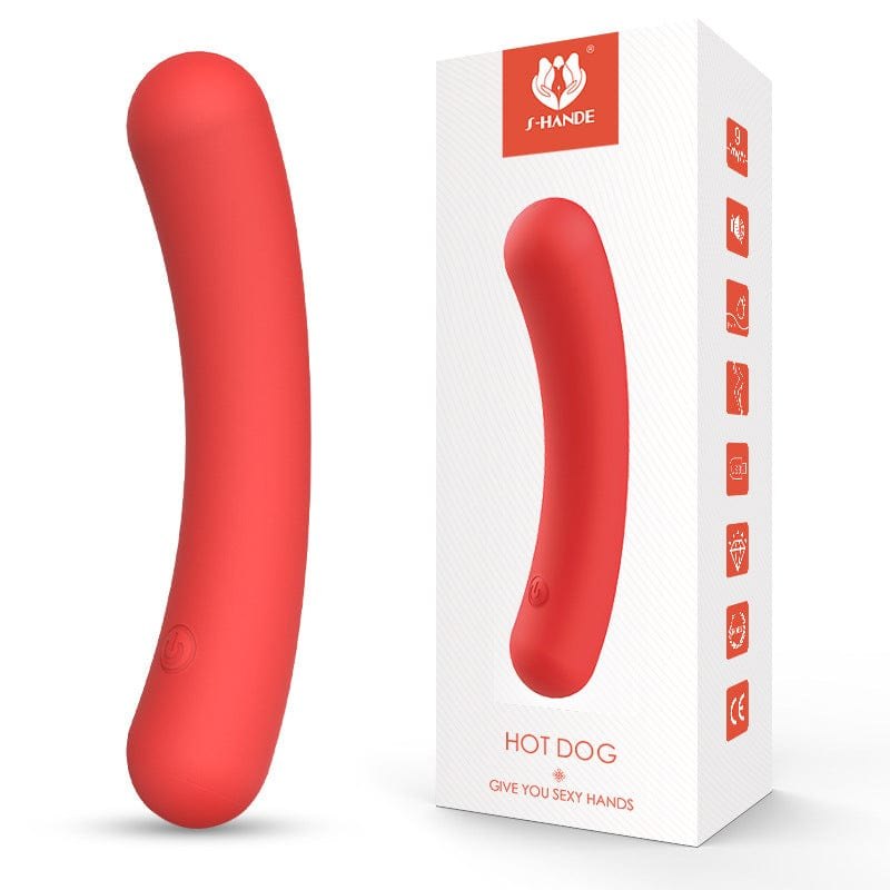 Red bendable G-spot vibrator, photo 1