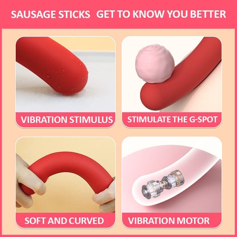 Red bendable G-spot vibrator, photo 5