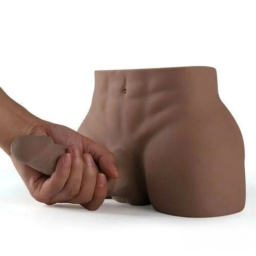 Coffee bendable silicone male torso doll, photo 2