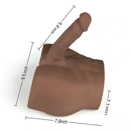 Coffee bendable silicone male torso doll, photo 3