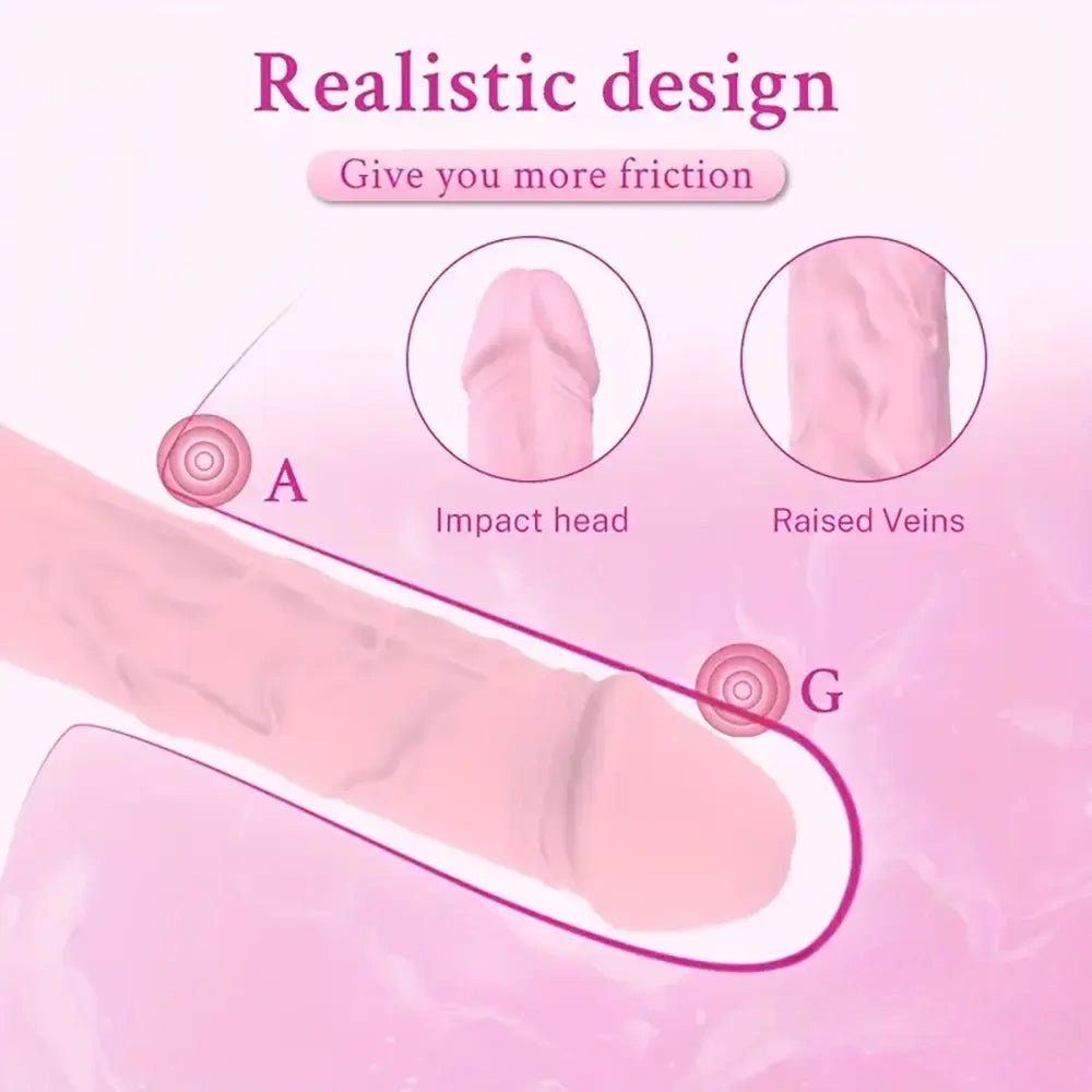 Pink bendable vibrating dildo, photo 5