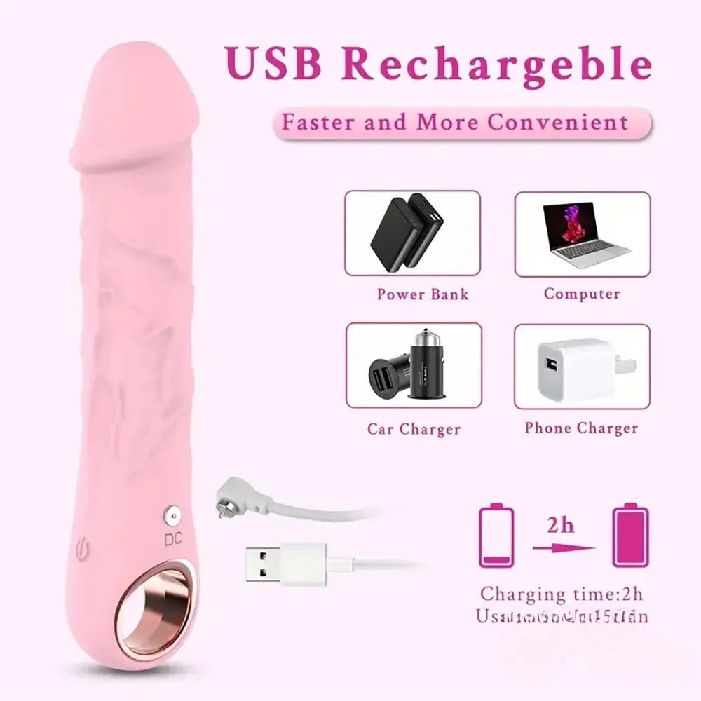 Pink bendable vibrating dildo, photo 6