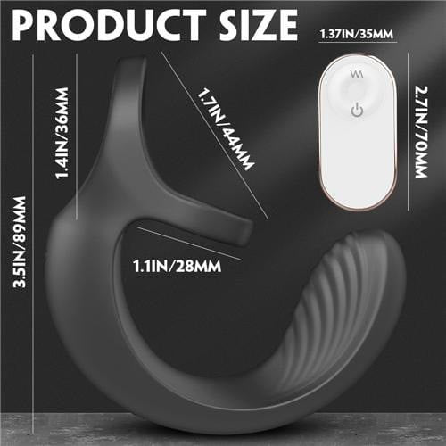 Black bendable prostate massager with cock ring, photo 3