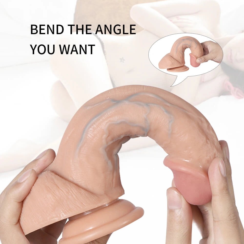 Flesh realistic pvc dildo with suction cup, photo 2