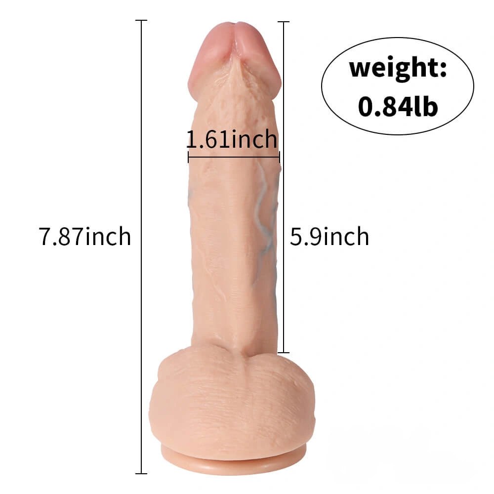 Flesh realistic pvc dildo with suction cup, photo 6