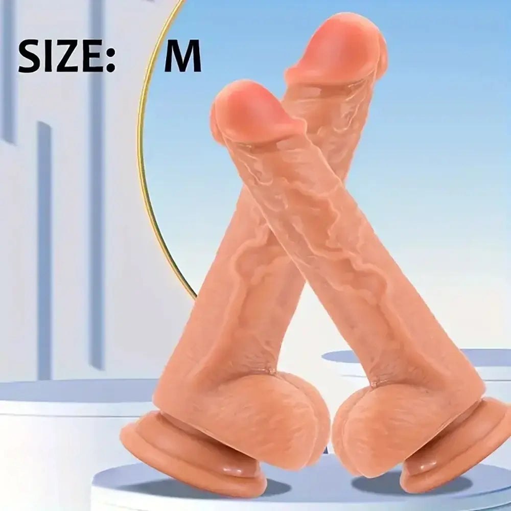 Flesh tone bendable pvc dildo, photo 1