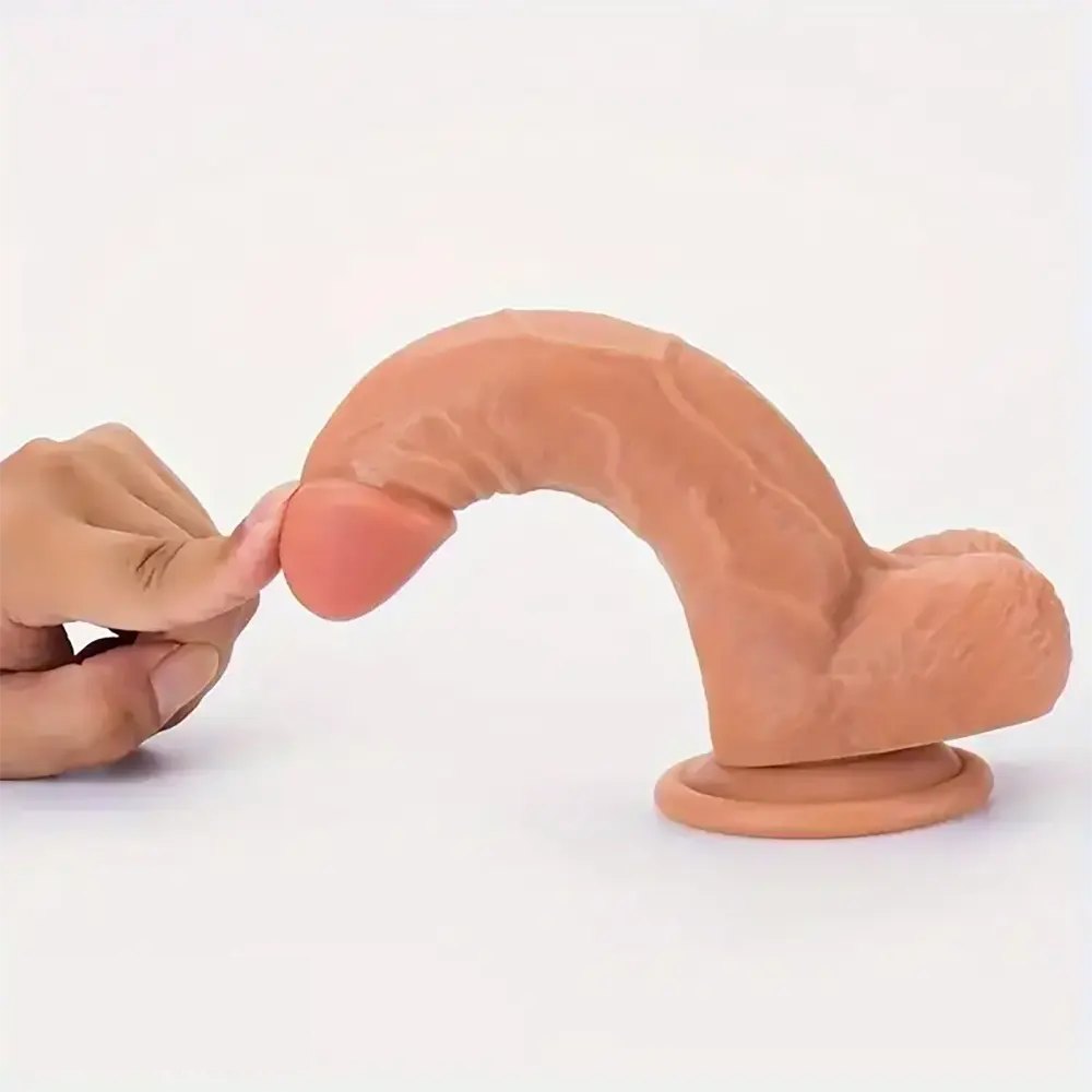 Flesh tone bendable pvc dildo, photo 2