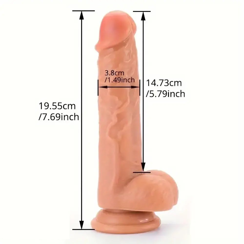 Flesh tone bendable pvc dildo, photo 3