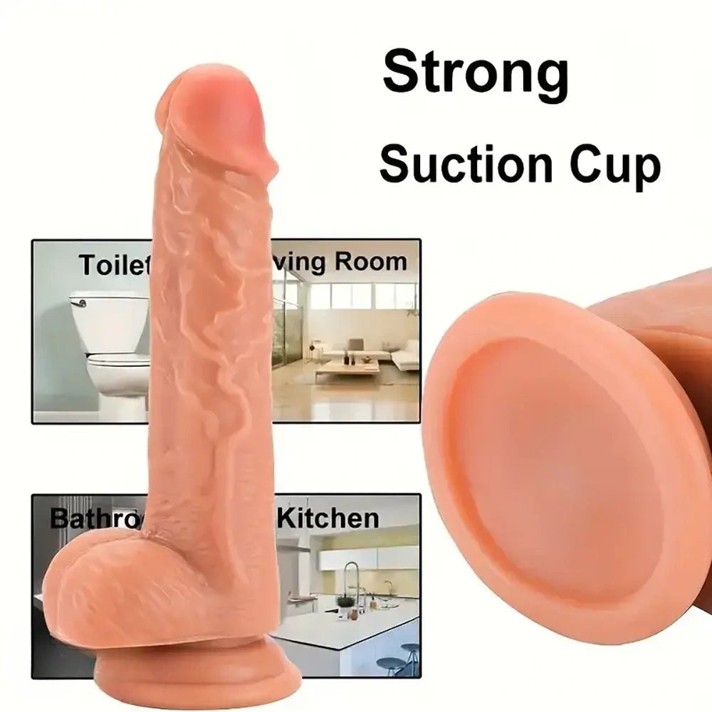 Flesh tone bendable pvc dildo, photo 4
