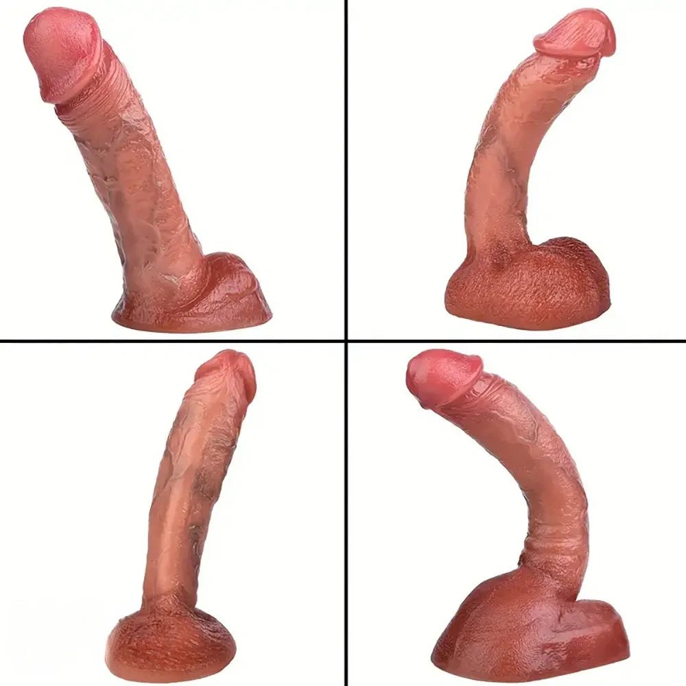 Flesh-tone silicone realistic dildo, photo 1