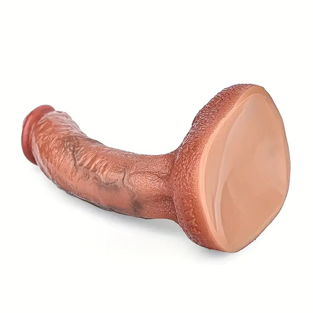 Flesh-tone silicone realistic dildo, photo 14