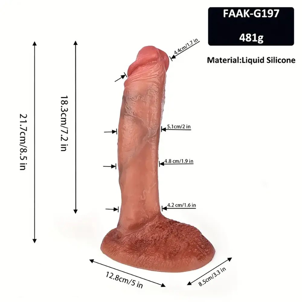 Flesh-tone silicone realistic dildo, photo 16