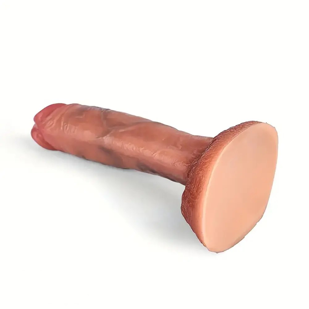 Flesh-tone silicone realistic dildo, photo 4