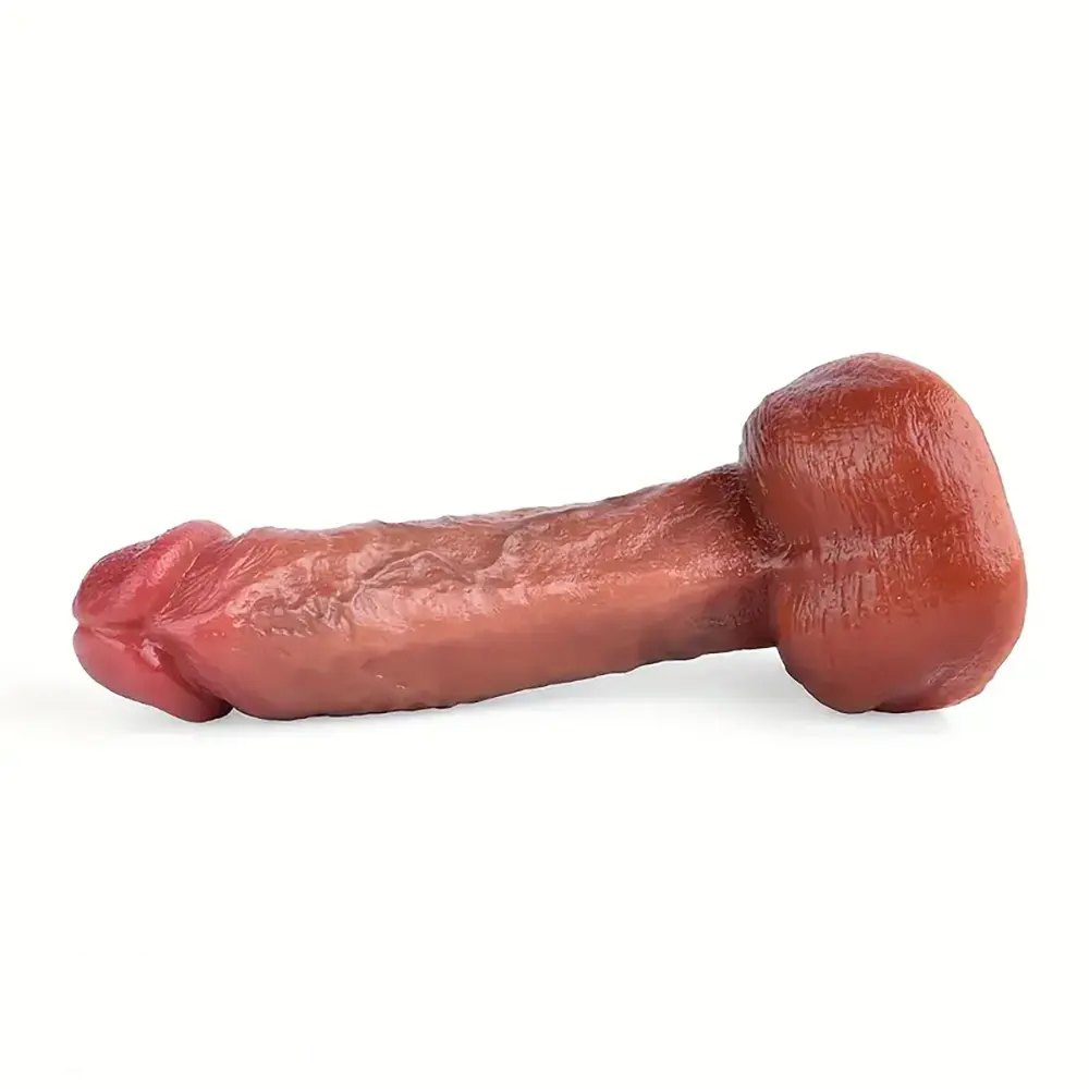 Flesh-tone silicone realistic dildo, photo 6