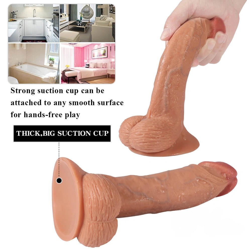 Flesh tone suction cup dildo, photo 6