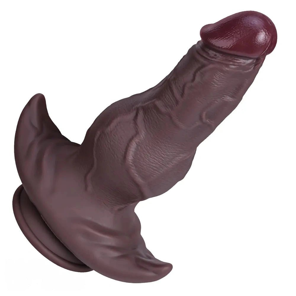 Realistic silicone dildo with anchor suction cup base, photo 2