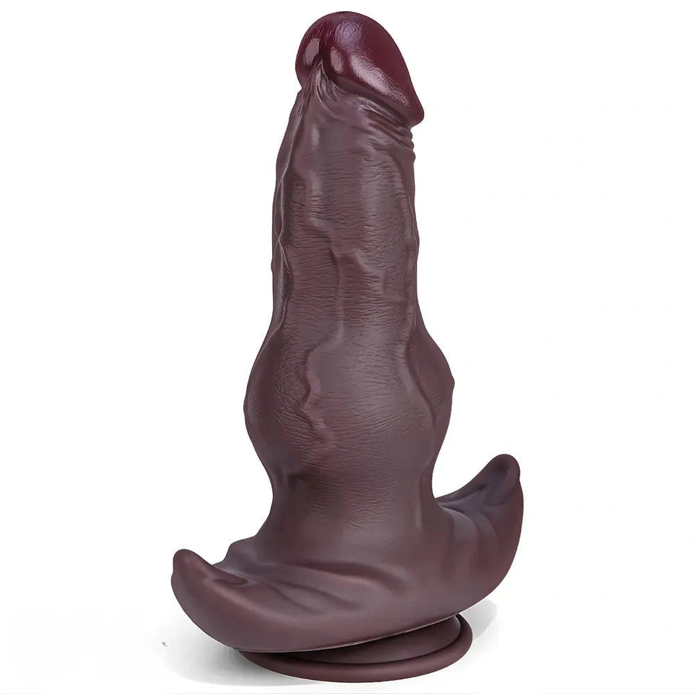 Realistic silicone dildo with anchor suction cup base, photo 5