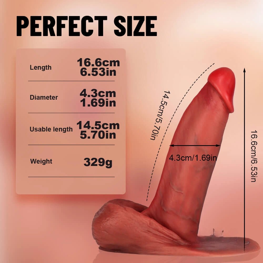 Flesh big base anal suction cup dildo, photo 9