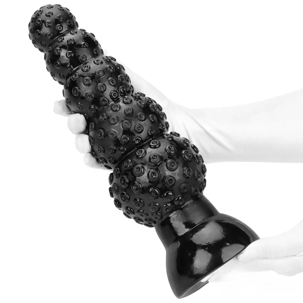 Black beaded pvc anal dildo, photo 10