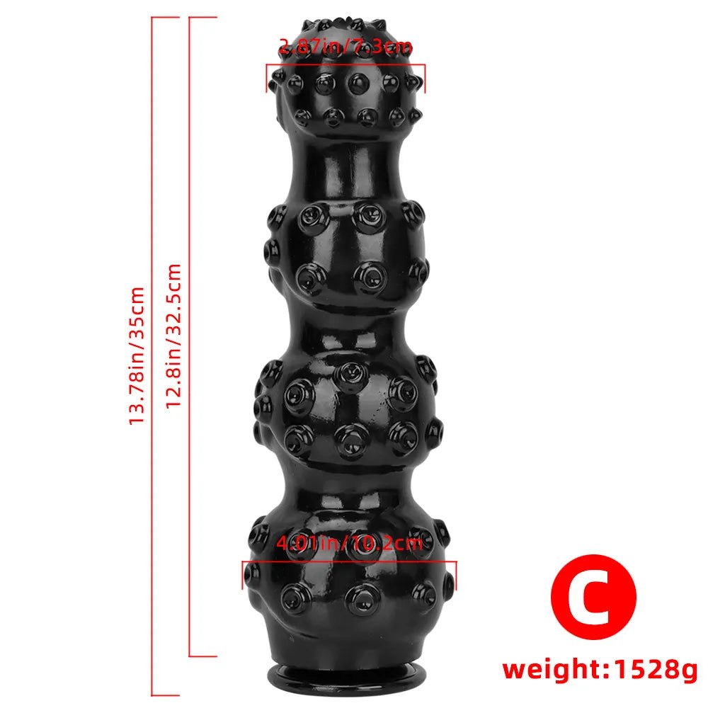 Black beaded pvc anal dildo, photo 18