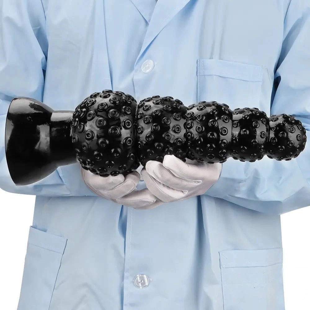 Black beaded pvc anal dildo, photo 8