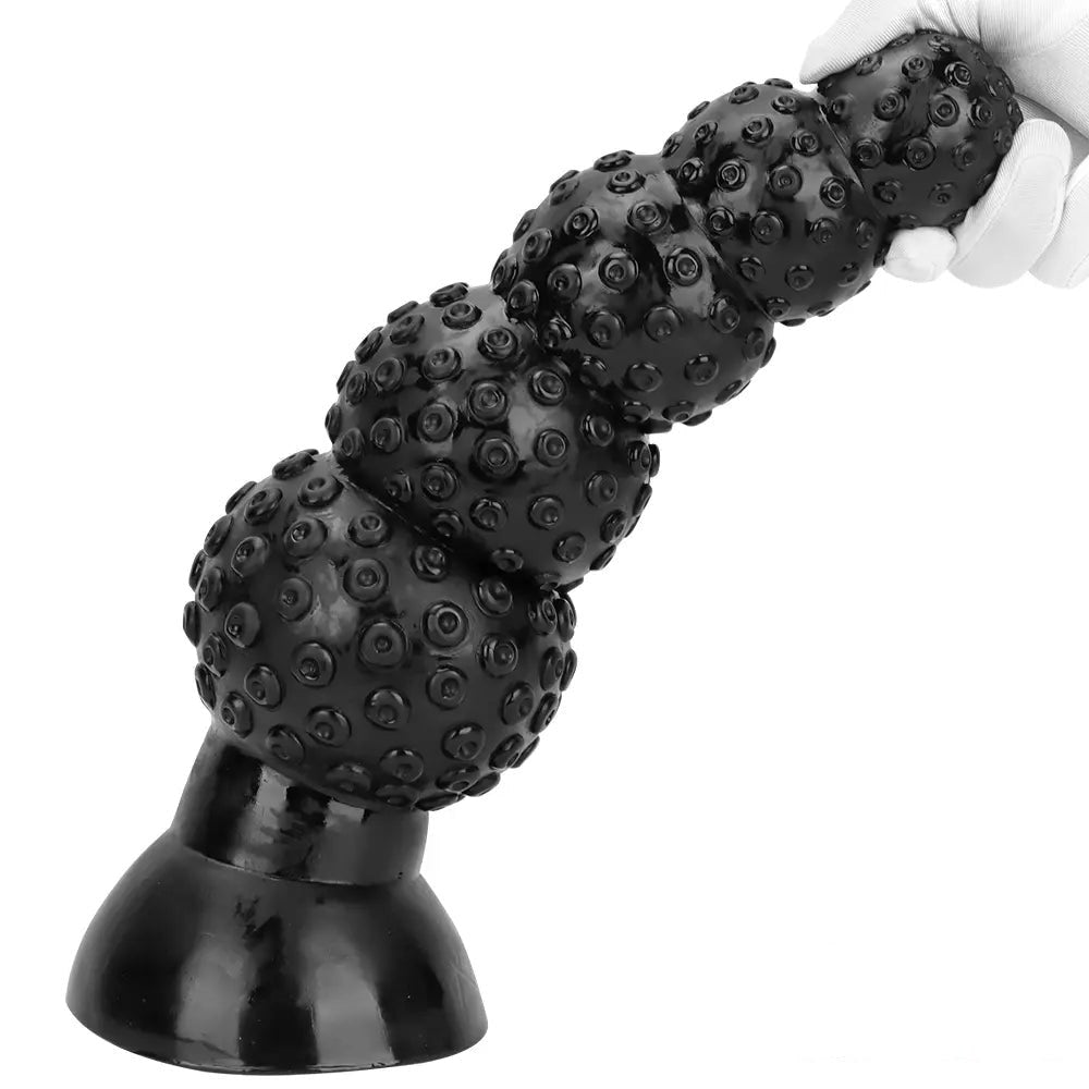 Black beaded pvc anal dildo, photo 9