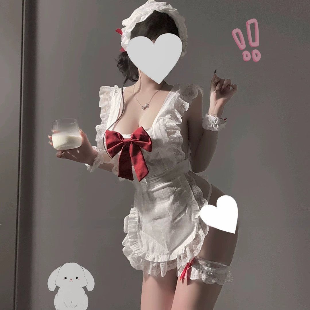Big bow maid cosplay roleplay costume, photo 3
