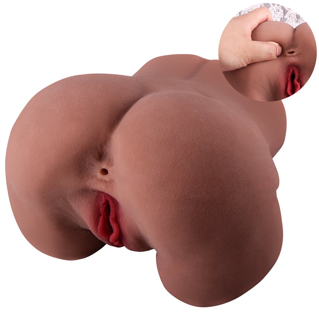 Brown TPE sex doll torso with round butt, photo 2