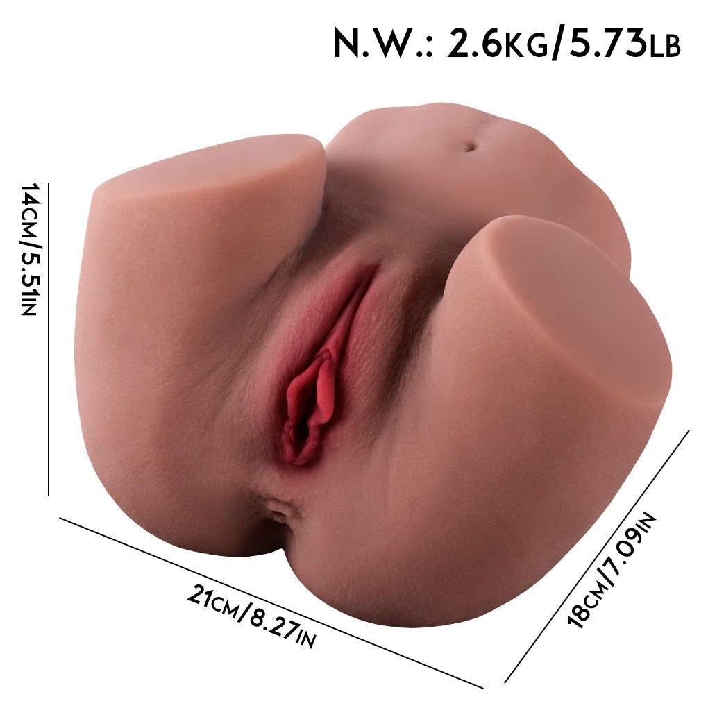 Brown TPE sex doll torso with round butt, photo 5