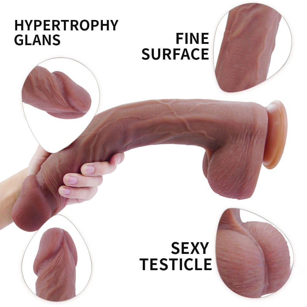 Flesh big glans suction cup dildo, photo 3