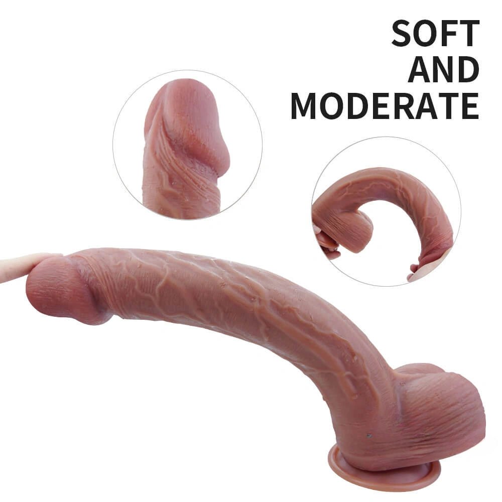 Flesh big glans suction cup dildo, photo 5
