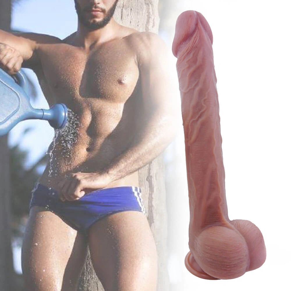 Flesh big glans suction cup dildo, photo 8