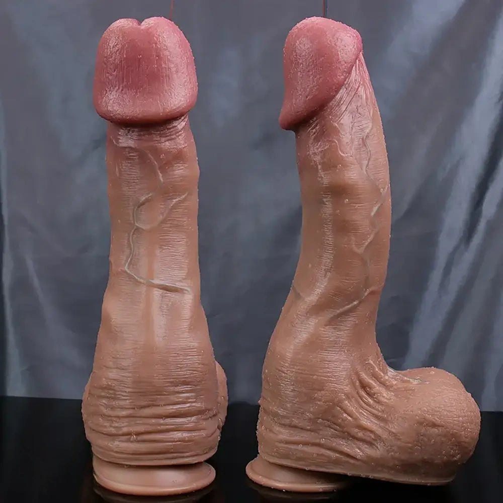 Realistic silicone dildo with sculpted head, photo 1