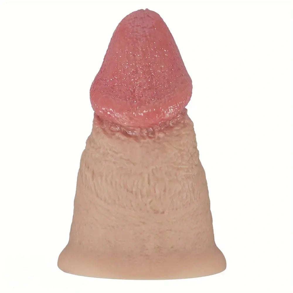 Flesh big glans thick silicone dildo