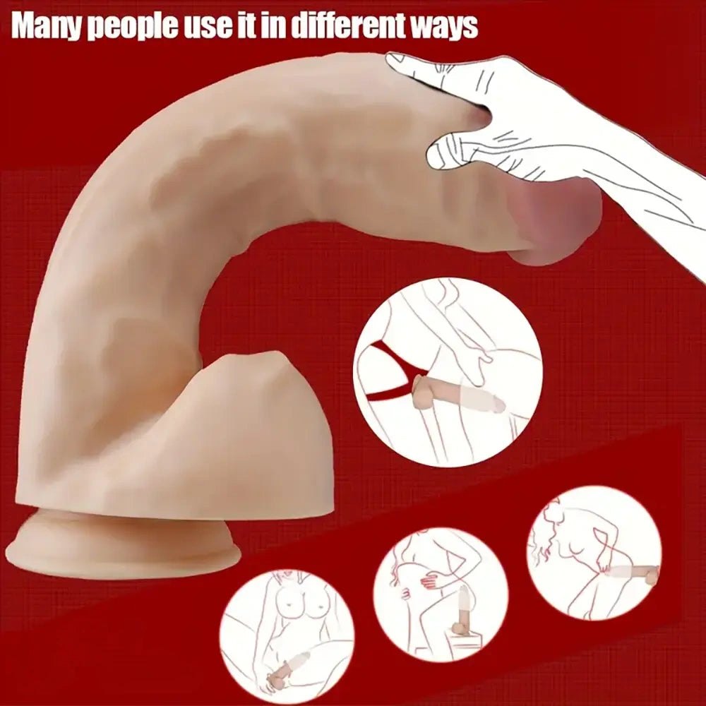 Flesh big head realistic dildo, photo 3