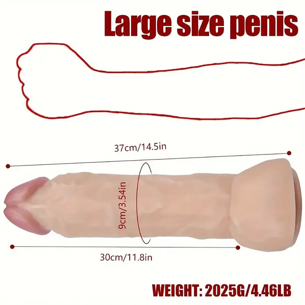 Flesh big head realistic dildo, photo 4