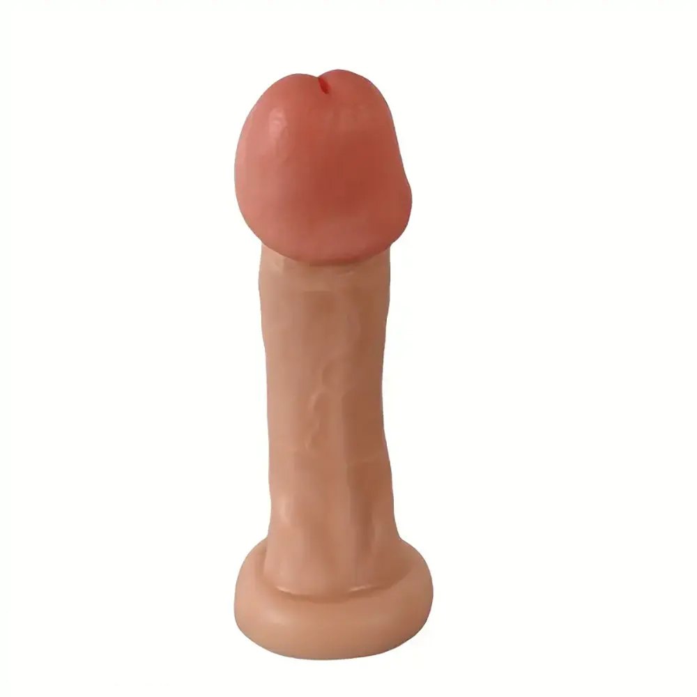 Flesh mushroom head pvc dildo