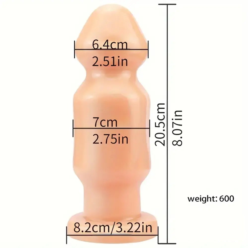 Flesh big head pvc anal plug