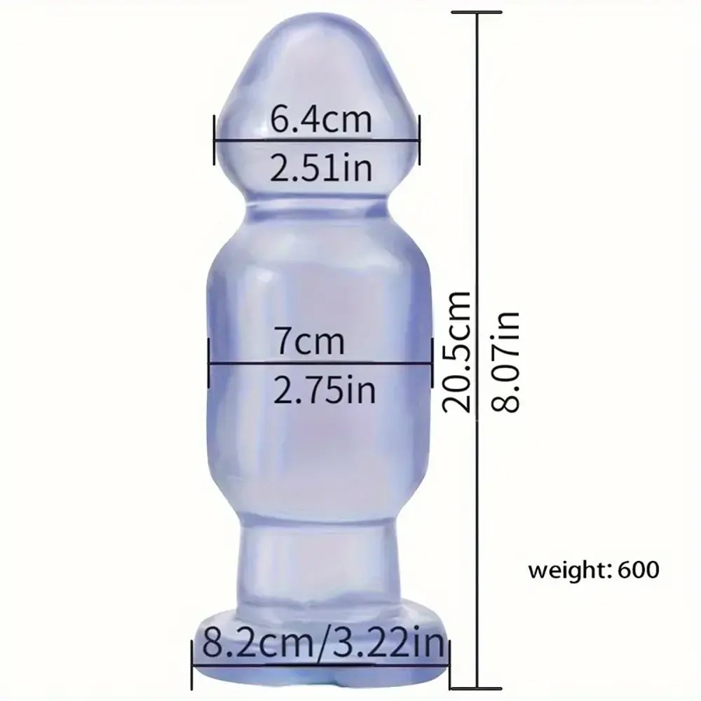 Purple big head pvc anal plug