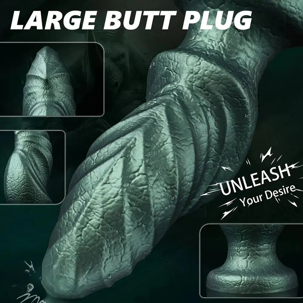 Scaled knotted fantasy dildo, photo 10