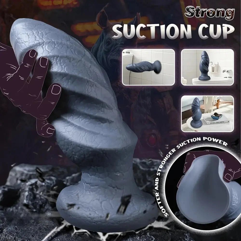 Scaled knotted fantasy dildo, photo 3