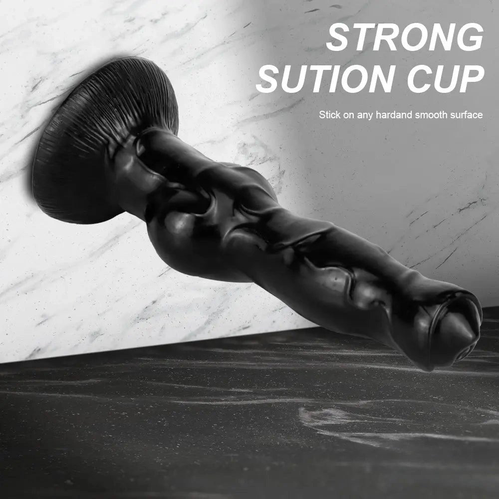 Black knotted animal dildo, photo 3