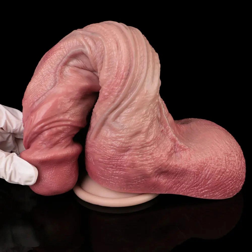 Flesh tone liquid silicone suction cup dildo, photo 13