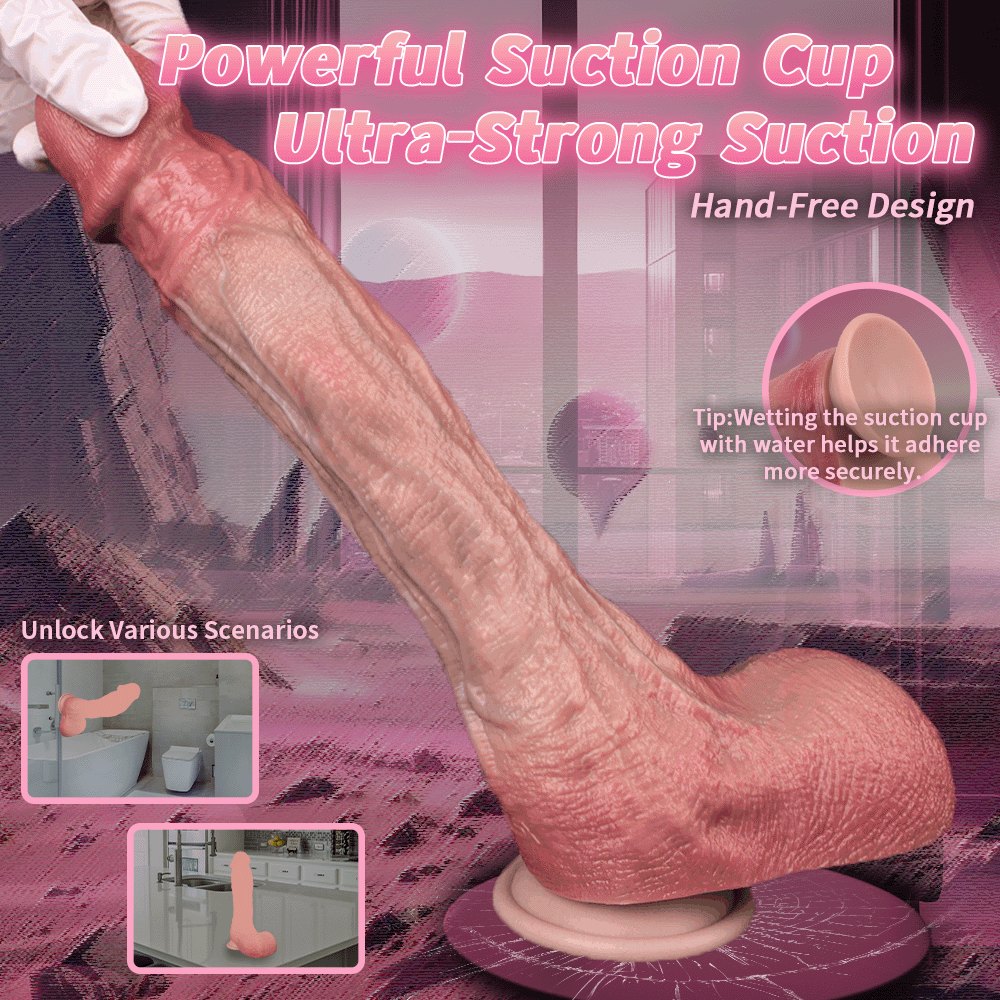Flesh tone liquid silicone suction cup dildo, photo 8