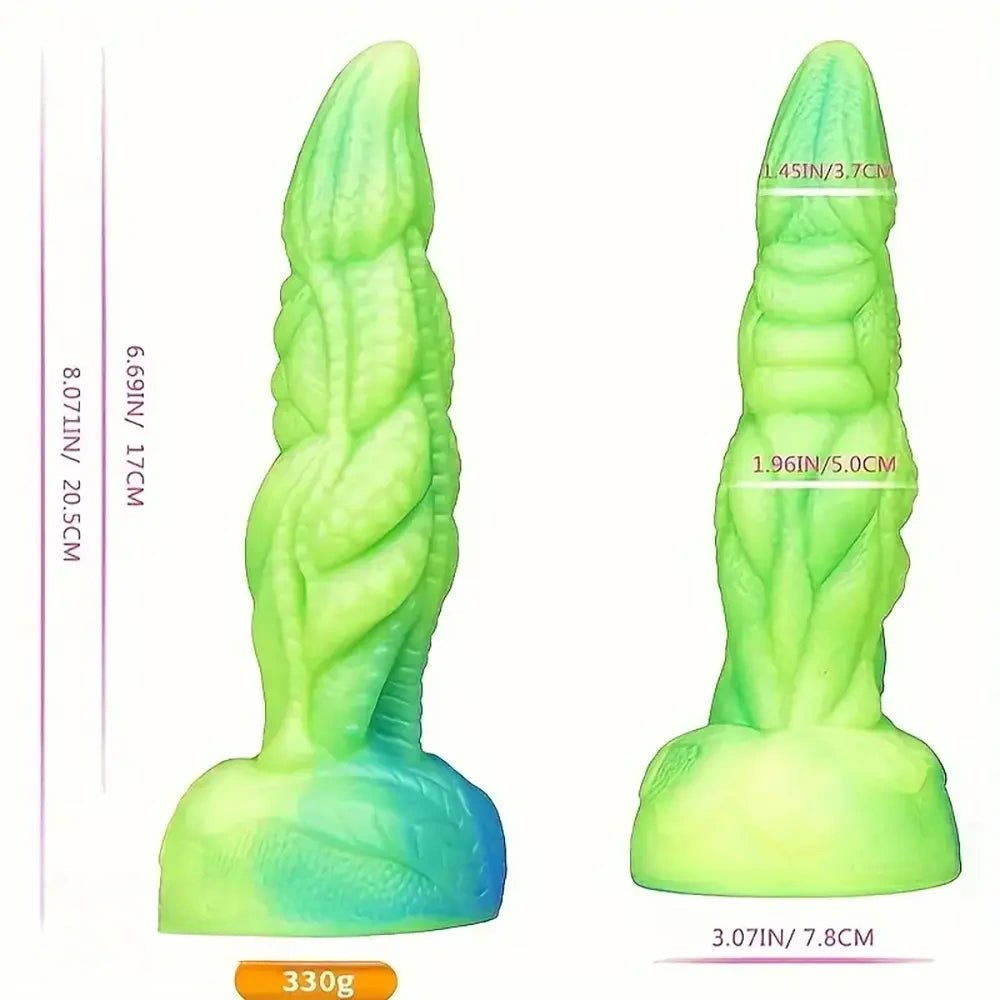 Colorful liquid silicone monster fantasy dildo, photo 4